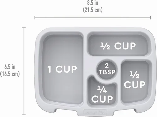 Vista 5 de Bentgo® Kids Prints Bandeja con Cubierta Transparente - Reutilizable, Sin BPA, Recipiente de Preparación de Comidas de 5 Compartimentos con Control