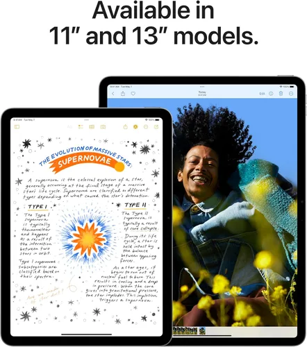 Vista 3 de Apple iPad Air 2024 (13 pulgadas, Wi-Fi, 1 TB), color azul (renovado)