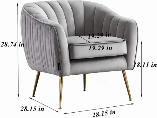 Vista 2 de Silla con respaldo de Terciopelo
