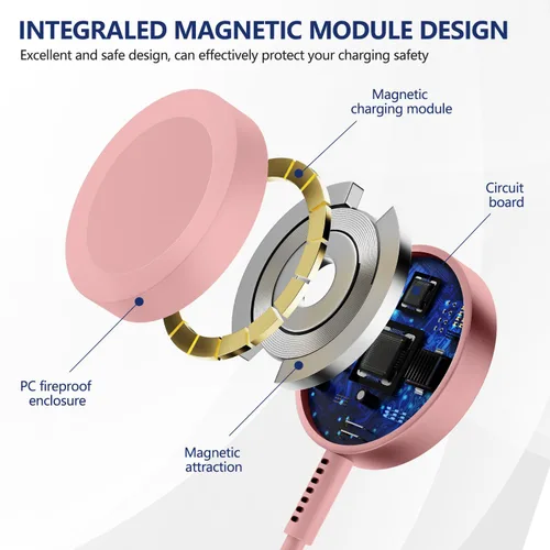 Vista 2 de Susnwere Cargador Rápido para Cargadores de Apple Watch con Bloque de Carga de 20W, USB C Magnético para Cable de Carga Rápida i-Watch para Watch