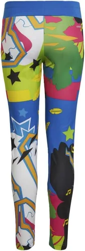 Vista 3 de adidas x Lego VIDIYO Mallas para niños, color azul, talla M, Azul, azul brillante, oro semisolar, Y
