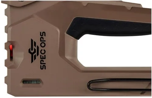Vista 4 de Spec Ops Tools Pistola de grapas de alta resistencia, grapas de 1/4" - 9/16", clavos de 18-calibre, esfuerzo reducido