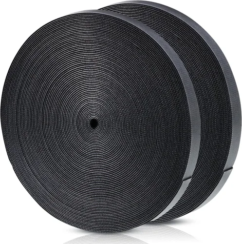 Vista 11 de WILLBOND Cintas de sujeción de 1/2 pulgada x 45 pies, bridas de cable reutilizables, cinta de nylon de doble cara, rollo de gancho y bucle, bridas