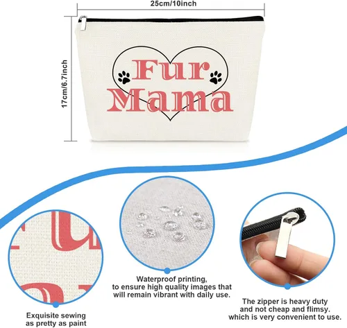 Vista 2 de Mikela Bolsa de cosméticos para amantes de los perros, 427_NO1 Fur Mama