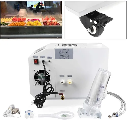 Vista 3 de TFCFL Humidificador ultrasónico industrial de 6.6 lbs/H, humidificador de niebla fría comercial de 110 V con temporizador, humidificador de gran
