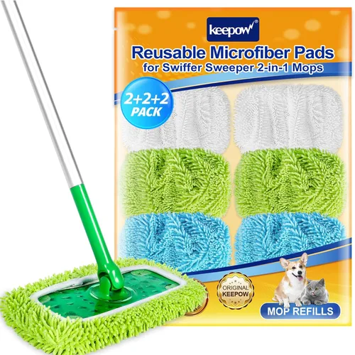 Vista 19 de KEEPOW Almohadillas de microfibra reutilizables compatibles con Swiffer