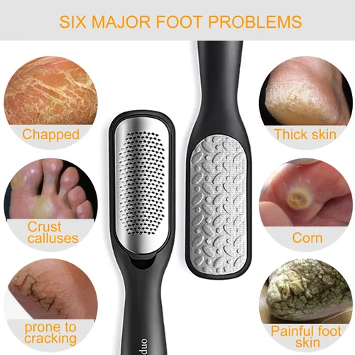Vista 4 de Removedor de callos para pies, raspador de pies colosal y kit profesional de pedicura para eliminar la piel dura para pies húmedos y secos, lima