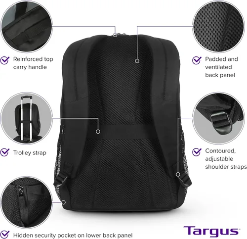 Vista 9 de Targus Mochila para portátil de 16 pulgadas Ascend Negro
