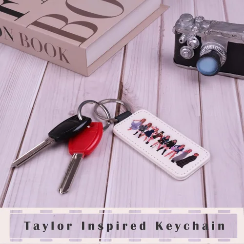Vista 4 de Twogemy Taylor Inspired Keychain, Taylor Imaginative Keyring for Women Girls Gifts, Music Lover Keychains for Friends Daughter Sister, Beautiful