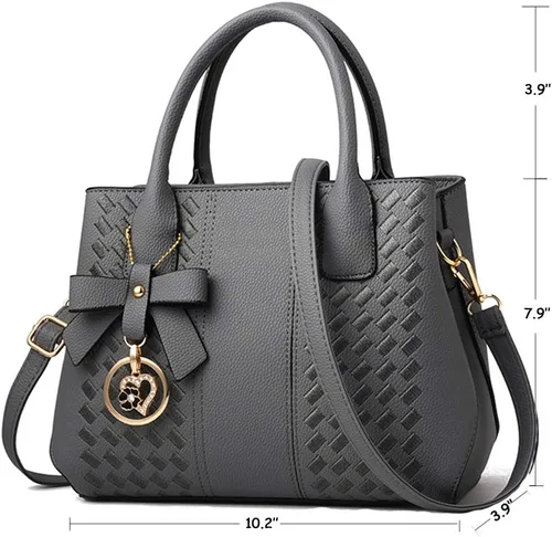 Vista 3 de Bolsos de mano para mujer de piel sintética de PU, bolso de hombro