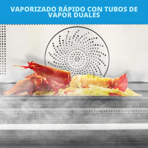 Vista 5 de Midea Horno de Microondas y Vapor 4 en 1 Multifuncional, Combo Freidora de Aire, Vaporera y Horno de Microondas, 32 Funciones Automáticas, Potencia