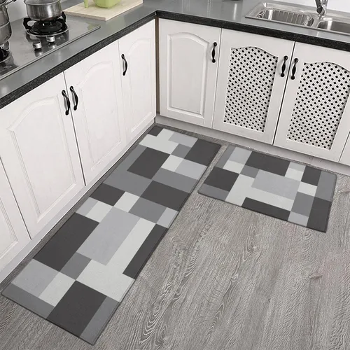 Vista 17 de Mloabuc® Tapete decorativo de flores, tapetes de cocina de arpillera de arpillera para mujer, accesorios de cocina para exteriores, 17 x 30 pulgadas