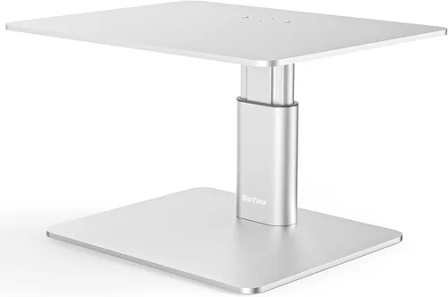 Vista 7 de Soporte de Monitor BoYata, Soporte Ajustable de Elevación de Monitor de Metal Compatible con TV, PC, Laptop, Computadora, iMac y Todas las Pantallas