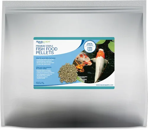 Vista 10 de Aquascape Premium Staple Pond and Koi Fish Food, tamaño mixto de pellets, 1.1 libra (17.64 oz), 81050