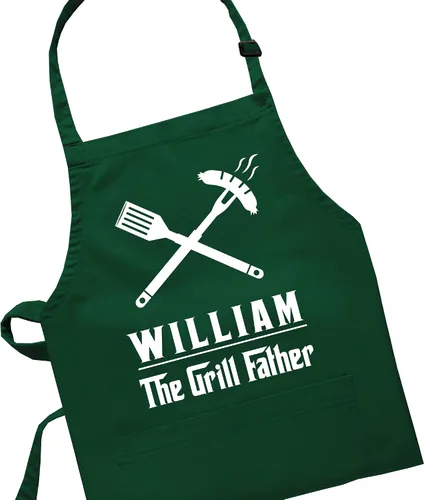 Vista 8 de Delantal personalizado para hombres, regalo de chef personalizado, regalo del día del padre, regalo de barbacoa y parrilla para papá, delantal