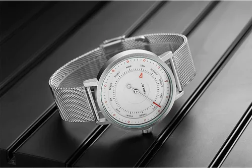 Vista 2 de SHENGKE Sinobi Relojes de negocios hombres moda diseño original reloj hombres malla acero reloj reloj Relogio masculino creativo reloj de pulsera