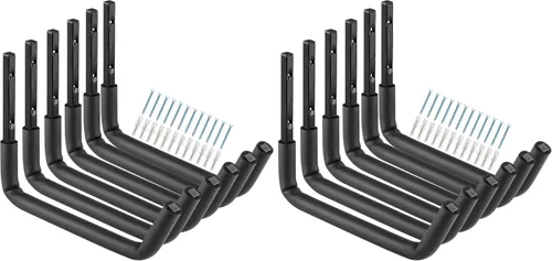 Vista 8 de Gancho de almacenamiento de garaje, colgador de utilidad resistente de montaje en pared de 6.3 pulgadas