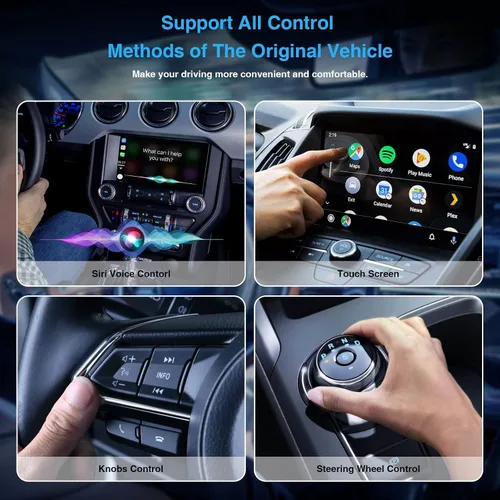 Vista 7 de Adaptador inalámbrico CarPlay, Magic Box compatible con YouTube TikTok y más, adaptador inalámbrico Android Auto fácil de configurar para autos