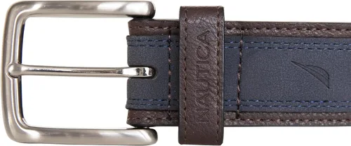 Vista 2 de Nautica Cinturón de cuero superpuesto casual para hombre