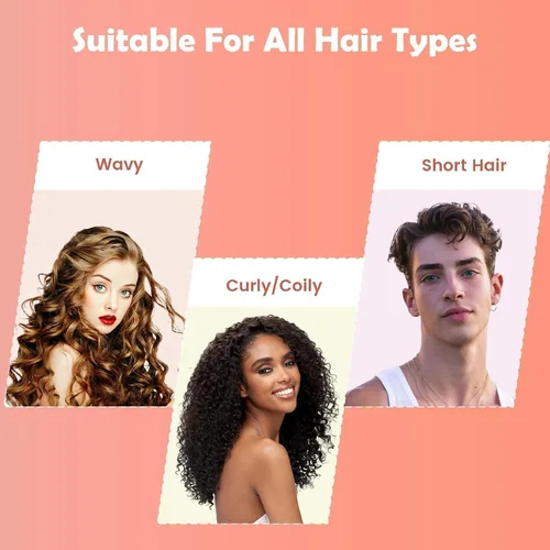Vista 3 de Cepillo para definir rizos, cepillo para cabello rizado con engranaje lateral para peinar, dar forma y estilizar el cabello rizado, cepillo