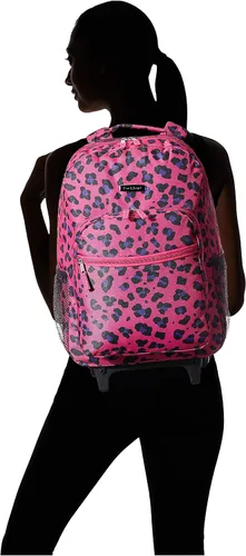 Vista 8 de Rockland, bolsa de viaje de 17 pulgadas, con ruedas., magenta (Magenta Leopard)), R01