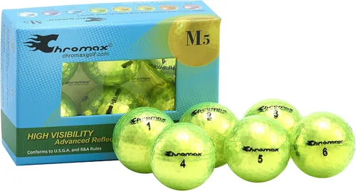 Vista 10 de Chromax Pelotas de golf metálicas de colores M5 (paquete de 6)