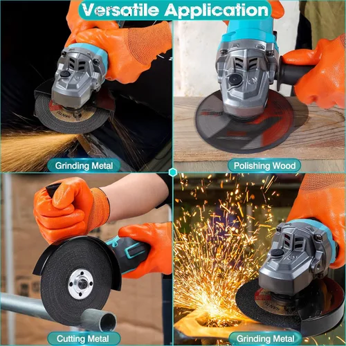 Vista 6 de Amoladora Angular Inalámbrica Compatible con Batería Makita de 18V (No Incluida), Motor sin Escobillas, Interruptor de Bloqueo, Disco de 4-1/2", 3