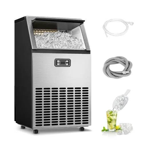 Vista 10 de ICYGLEE Máquina comercial para hacer hielo, máquina de hielo independiente