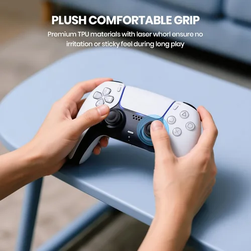Vista 4 de NEWDERY Joystick Replacement Grip Caps for PS4/PS5 Controller, PS5/PS4 Thumb Grips Caps, Anti-Stickiness, Anti-Slip, Anti-Scratch, Anti-Fingerprint
