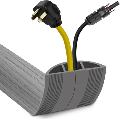 Vista 20 de JAHOMFAI Cubierta para cables de piso 1m de largo, cubiertas para cables en el suelo para proteger los cables y prevenir riesgos de caídas, fácil