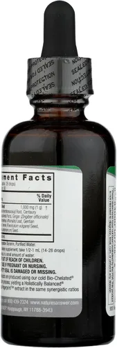 Vista 2 de Nature's Answer Amargos sin alcohol con jengibre, 2 onzas líquidas