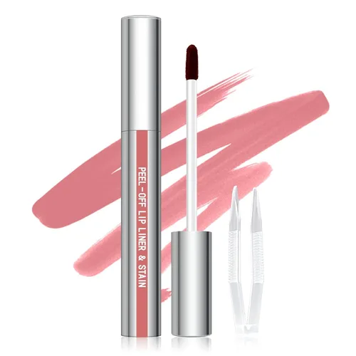 Vista 12 de Cilrofelr Delineador de Labios Despegable, Delineador de Labios Tatuaje de Larga Duración con Pinzas, Tinte de Labios Despegable con Acabado Mate
