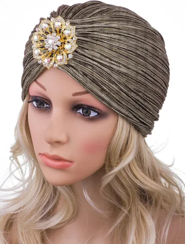 Vista 4 de Vijiv - Gorro de punto para mujer, estilo vintage, diseño de Lurex