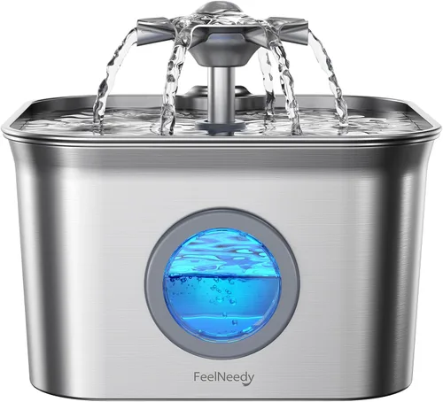 Vista 10 de Fuente de agua para gatos Acero inoxidable: 99oz/2.8L Auto Pet Drinking