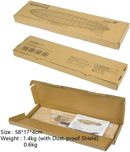 Vista 7 de Viloga DIY Hindenburg Airship 1:453 Kits de modelos de madera, 21.2 pulgadas de corte láser 3D modelo de dirigible de madera kit para construir
