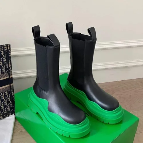 Vista 3 de Vertundy Botines Chelsea para mujer, sin cordones, a media pantorrilla, con plataforma gruesa, cómodos, sin cierre