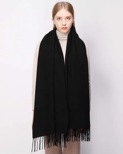 Vista 3 de RIIQIICHY Bufanda 100% de lana, chales y envolturas de pashmina para mujer, cachemira cálida para invierno, bufandas suaves más gruesas