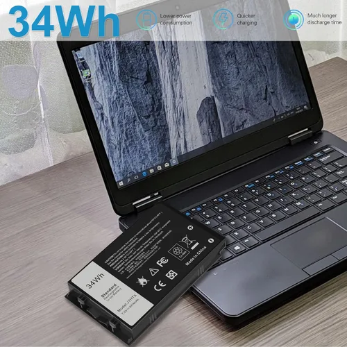 Vista 8 de 34Wh J7HTX - Batería de repuesto para laptop Dell Latitude 7202 7212 7220 Rugged Extreme Tablet T03H T03H002 T03H T03H003 Series 02JT7D 2JT7D J82G5