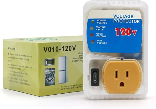 Vista 7 de BSEED Protector contra sobretensiones para electrodomésticos con enchufe estadounidense, supresor de voltaje, salida de apagón, 120 V, 2400 W, 15 A