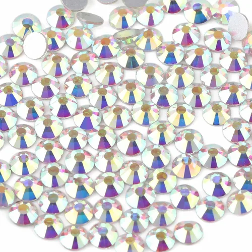 Vista 68 de Beadsland 1440 diamantes de imitación de cristal con parte trasera plana, gemas redondas, ámbar, SS3, 0.047-0.055 in