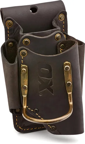Vista 14 de OX Tools Leather Tool Holsters & Pouches – Hammer, Tape Measure, Utility & Roofer’s Knife Holders – Durable Oil-Tanned Leather for 2" Tool Belts