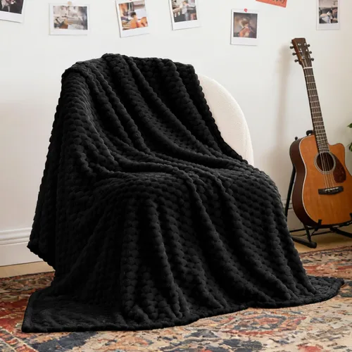 Vista 82 de BEDELITE Manta de forro polar para sofá y cama, manta decorativa de jacquard 3D de almendra, súper suave y acogedora, manta mullida cálida adecuada