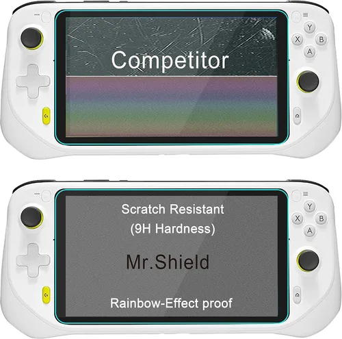 Vista 5 de Mr.Shield Paquete de 3 Protector de pantalla para consola portátil Logitech G Cloud Gaming vidrio templado vidrio japonés con dureza 9H Protector