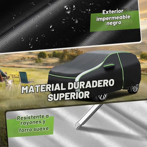 Vista 5 de Mixsuper Liner Funda para coche para BMW X3 2003-2026, 7 capas, funda impermeable para coche, accesorios para X3 con puerta con cremallera, tiras
