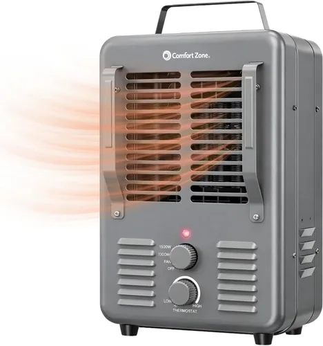 Vista 8 de Comfort Zone CZ798 - Calefactor de 3 puntas (1500 W), color gris