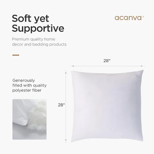 Vista 4 de Acanva Cojines decorativos para cama, sofá, silla, decoración de interiores, cojín cuadrado con microfibra de poliéster de alta calidad