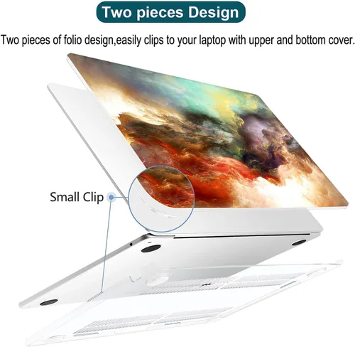 Vista 4 de Funda compatible con MacBook Air de 15 pulgadas 2026 2025-2023 Release M5 A3448 M4 A3241 M3 A3114 M2 A2941, carcasa de plástico duradera