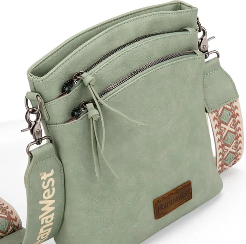 Vista 3 de Montana West Bolso cruzado de bolsillo CCW de múltiples compartimentos con correa de guitarra