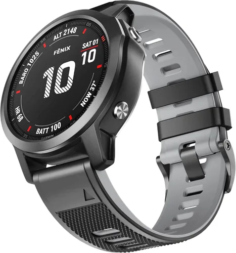 Vista 9 de NotoCity for Fenix 6 Band 22mm Width Soft Silicone Watch Bands for Fenix 7/5/5 Plus/ 6 Solor/6 Pro/Forerunner 935/Forerunner 945/Approach S60/Quatix