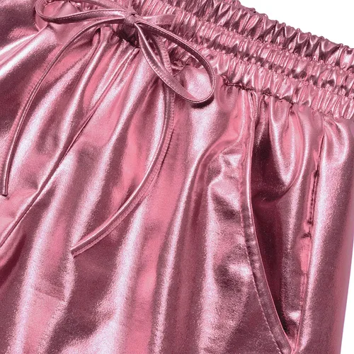 Vista 4 de Pantalón corto Perfashion metálico brillante para mujer